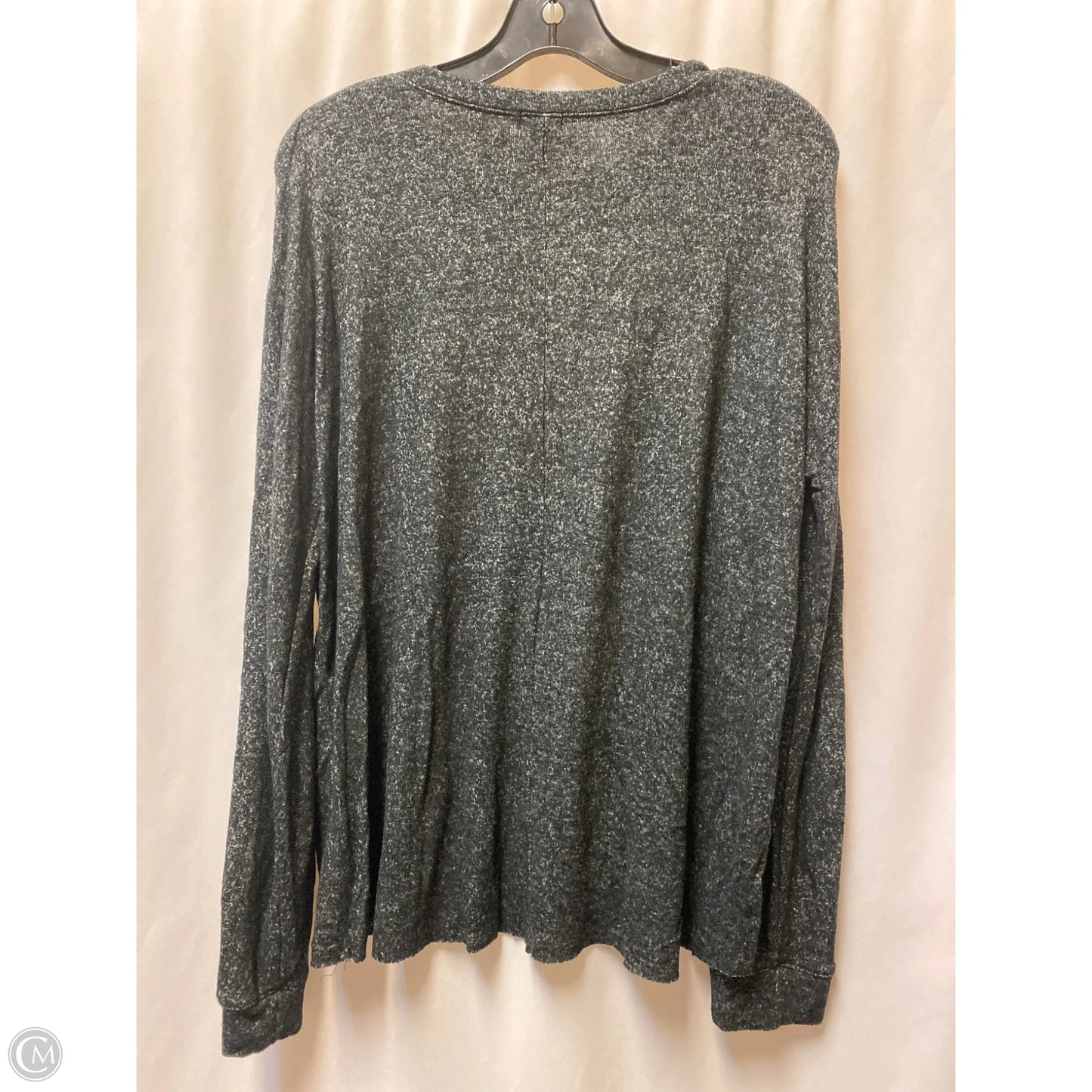 Top Long Sleeve By Bke In Black, Size: L