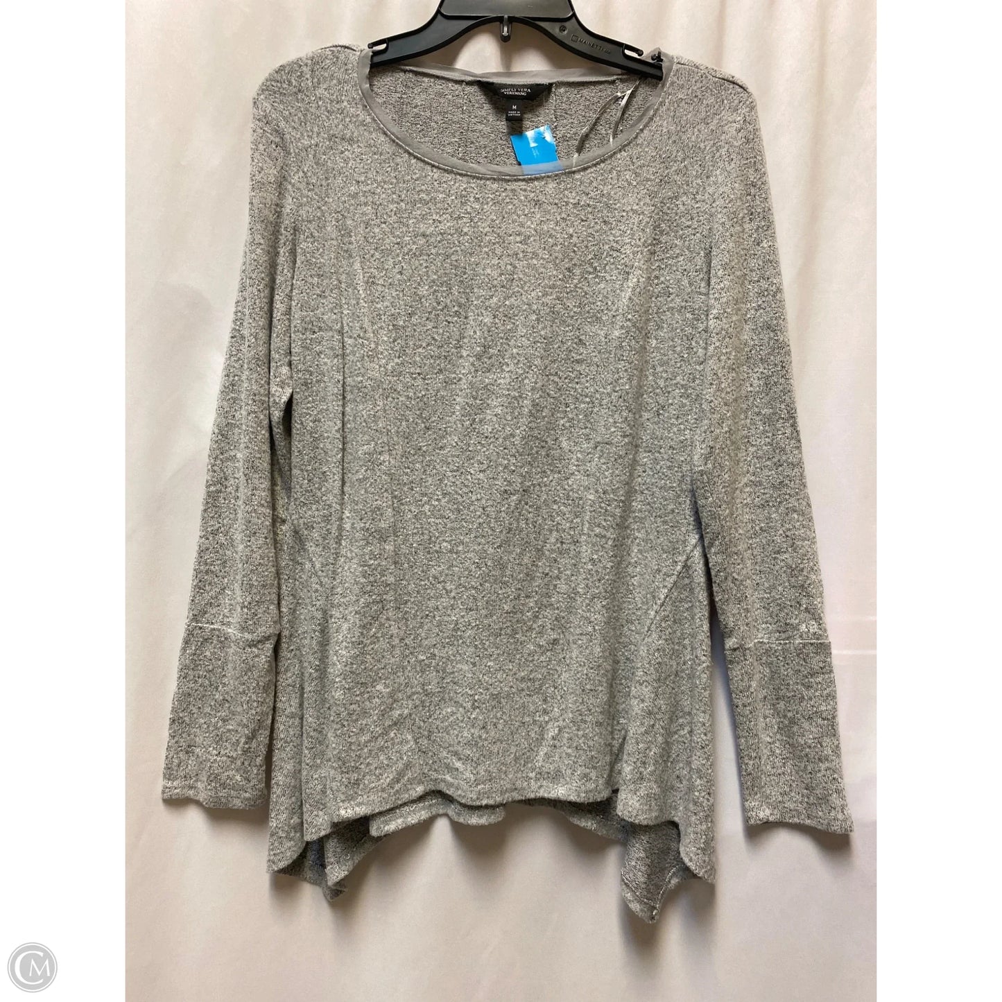 Top Long Sleeve By Simply Vera In Grey, Size: M