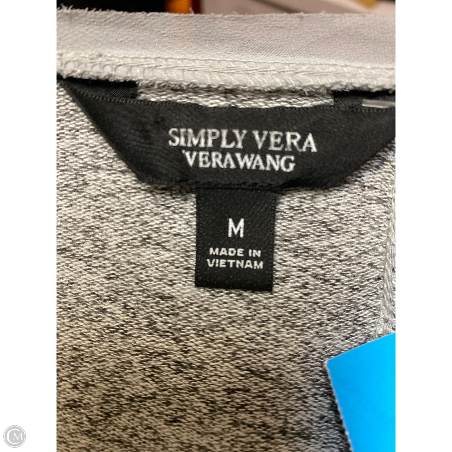 Top Long Sleeve By Simply Vera In Grey, Size: M