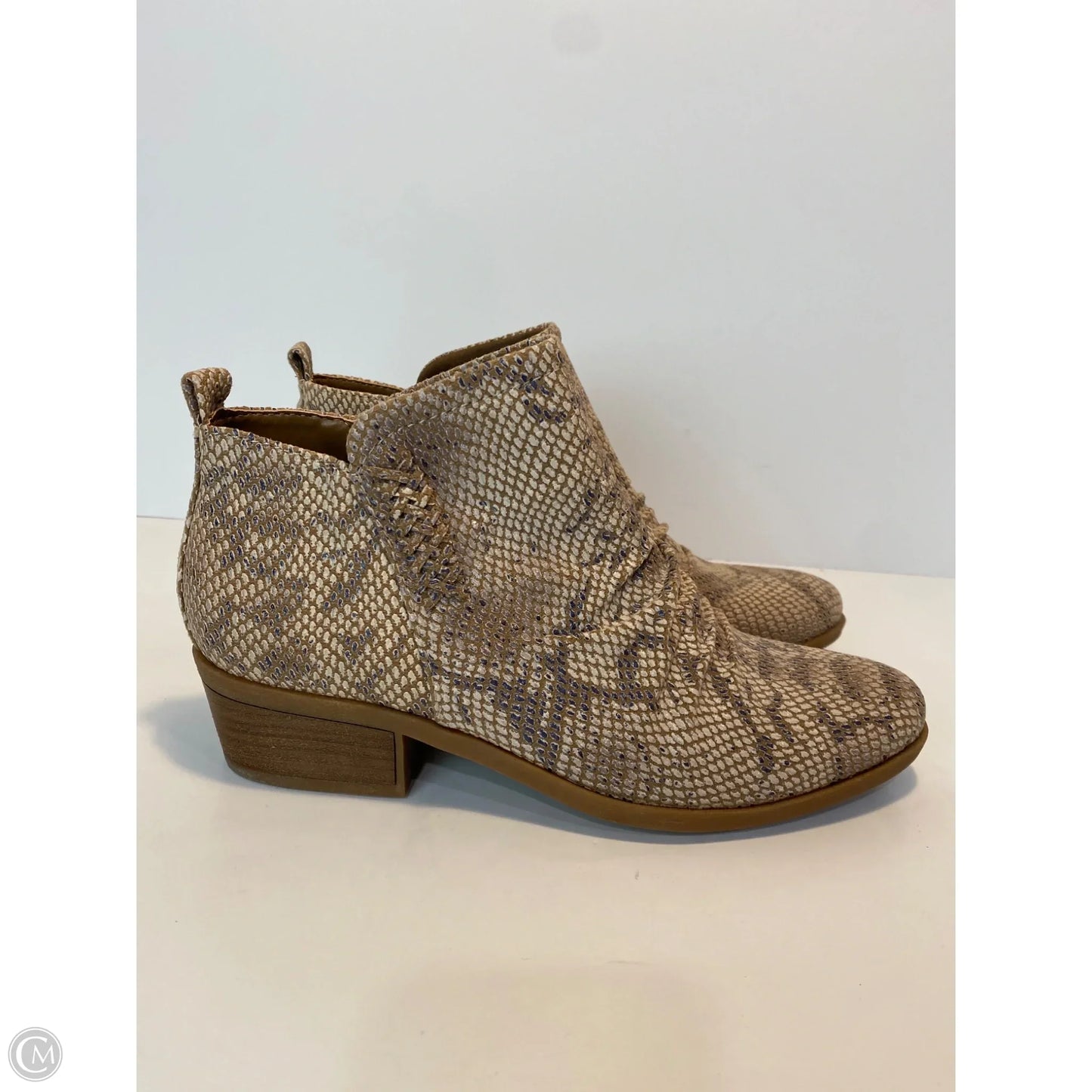 Boots Ankle Heels By Bare Traps In Beige, Size: 8