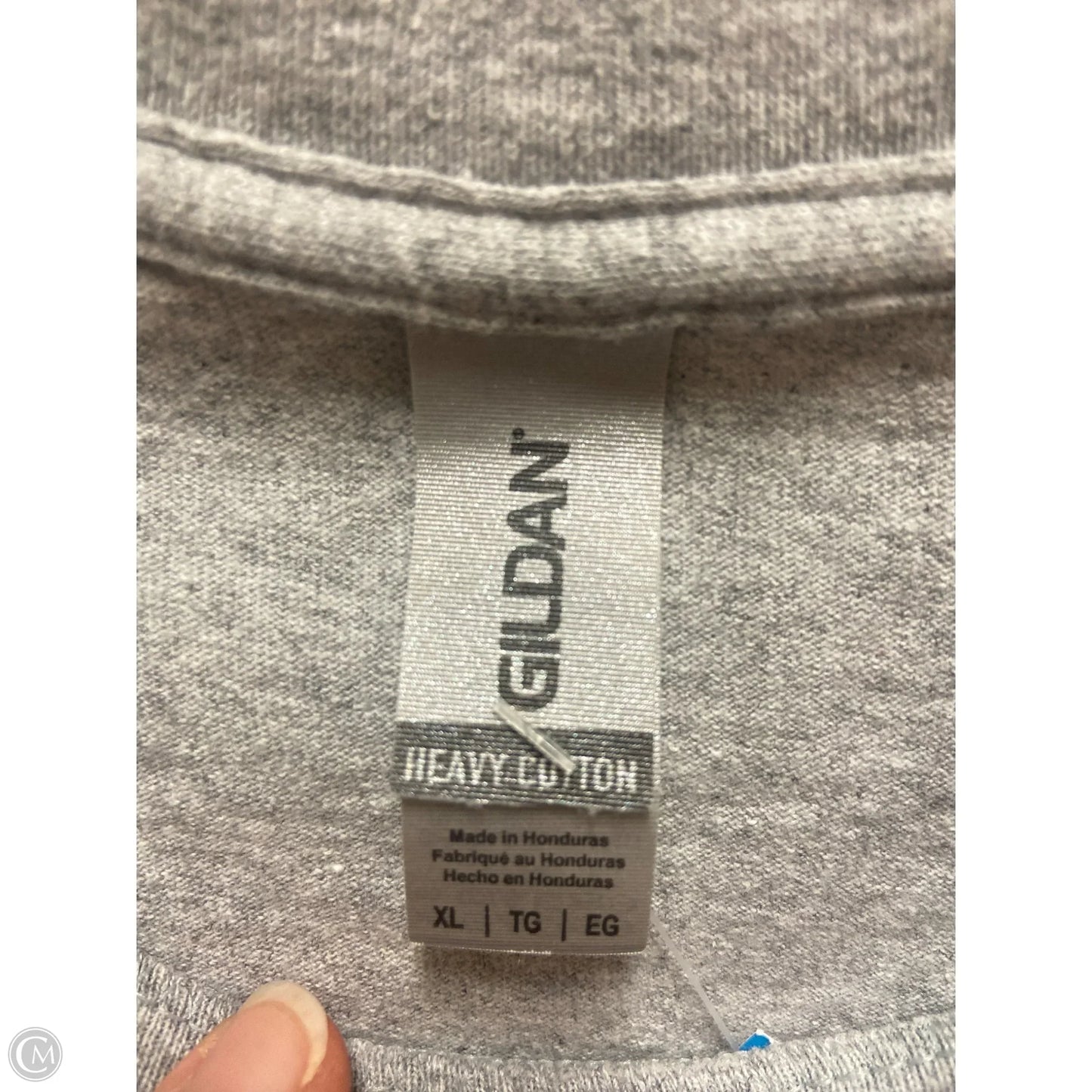 Top Short Sleeve By Gildan In Grey, Size: Xl