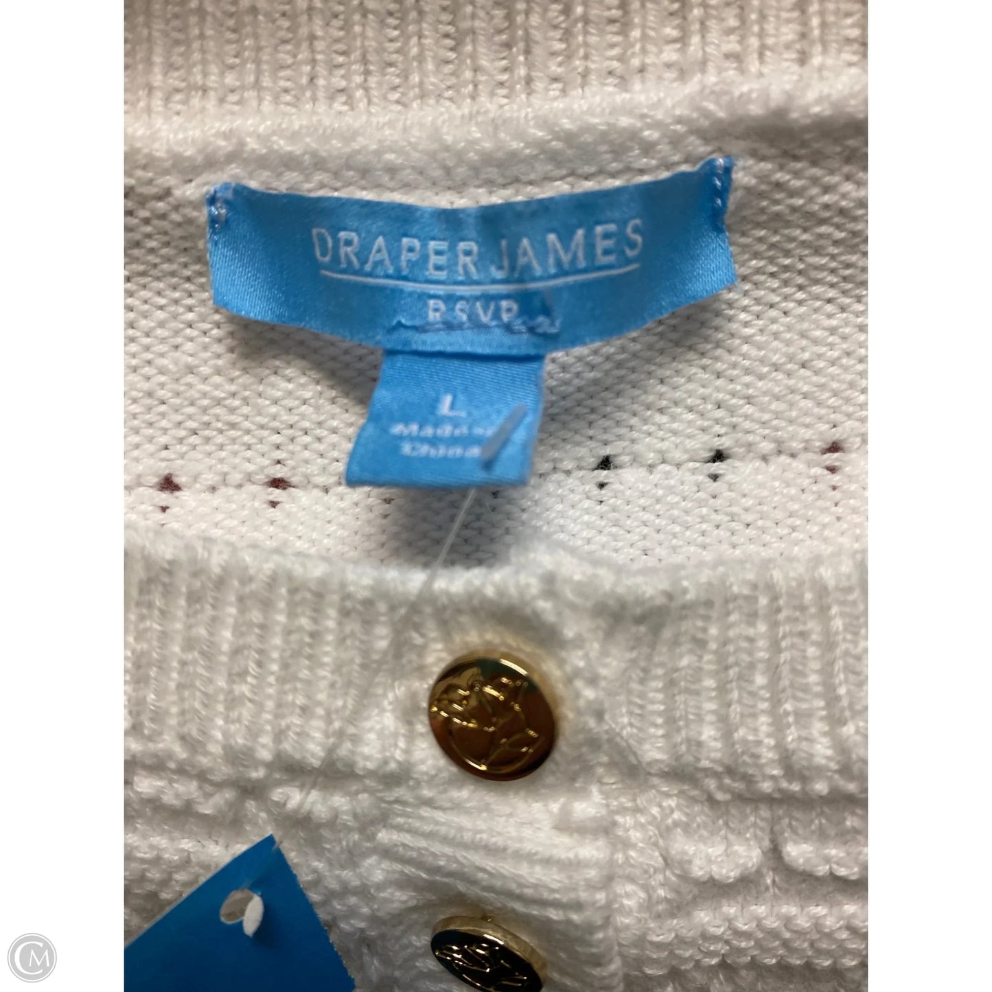 Sweater By Draper James In White, Size: L