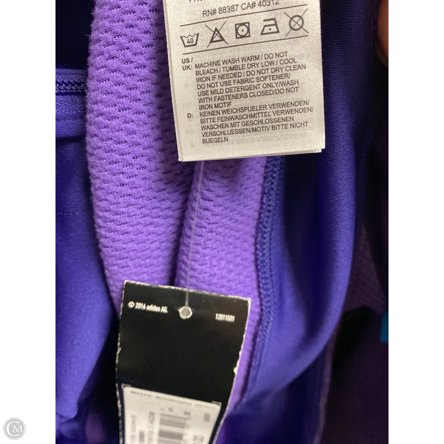 Athletic Jacket By Adidas In Purple, Size: M