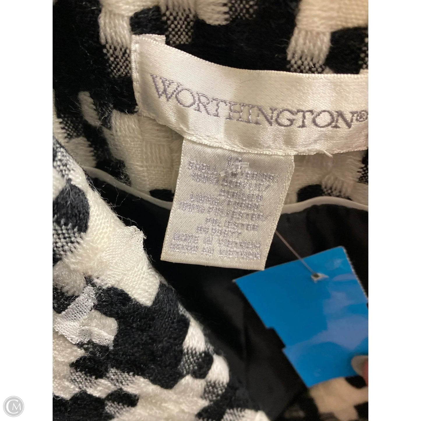Coat Peacoat By Worthington In Black & White, Size: L