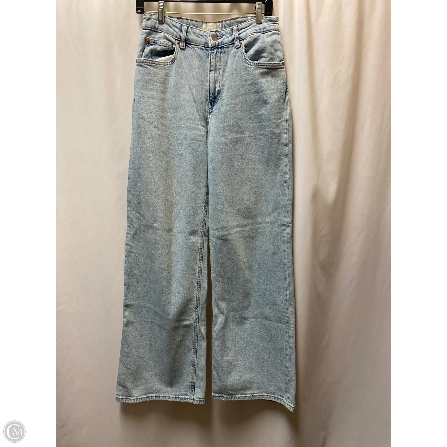 Jeans Straight By H&m In Blue Denim, Size: 6