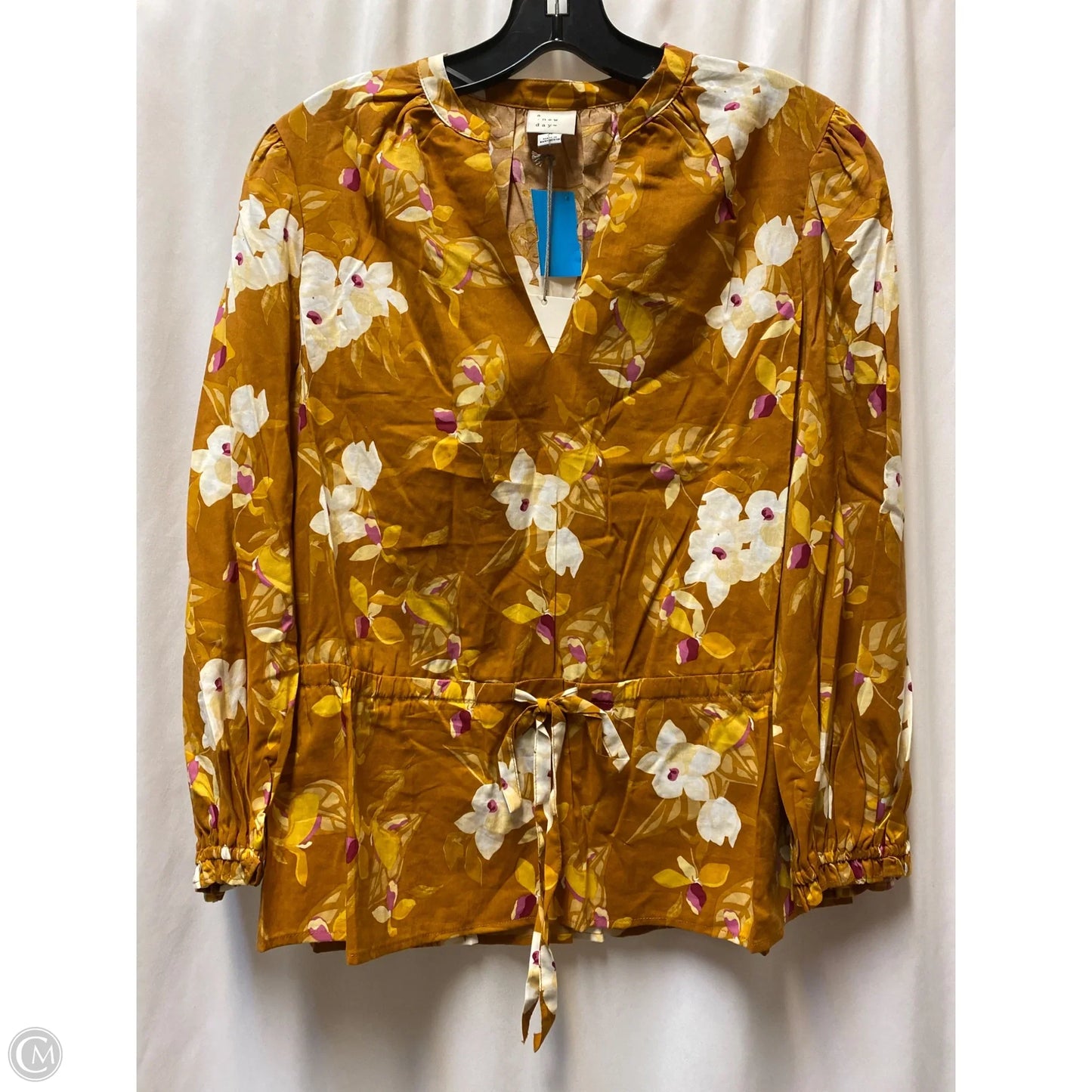 Top Long Sleeve By A New Day In Brown, Size: M