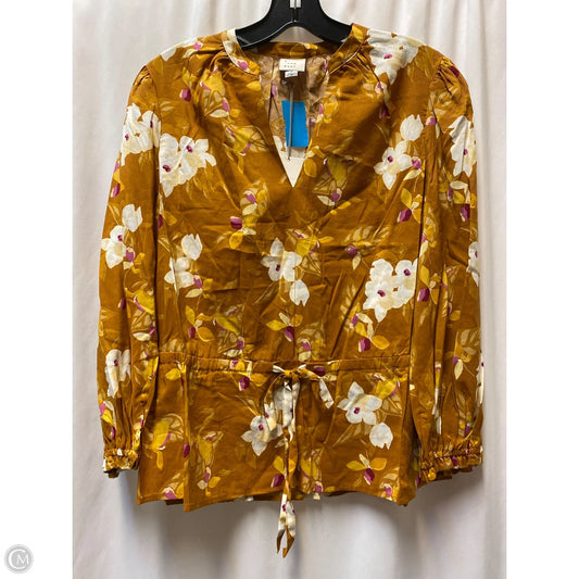 Top Long Sleeve By A New Day In Brown, Size: M
