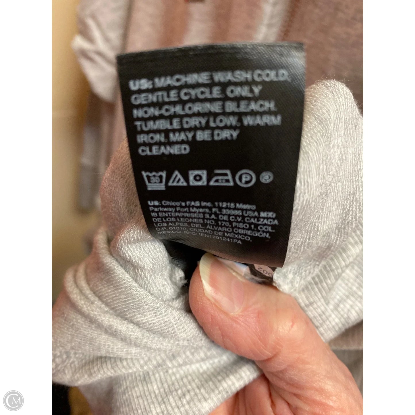 Sweatshirt Hoodie By Chicos In Grey, Size: Xl