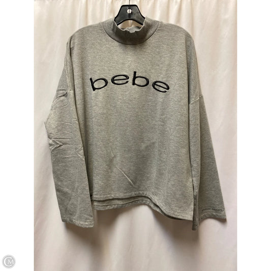 Sweatshirt Crewneck By Bebe In Grey, Size: Xl