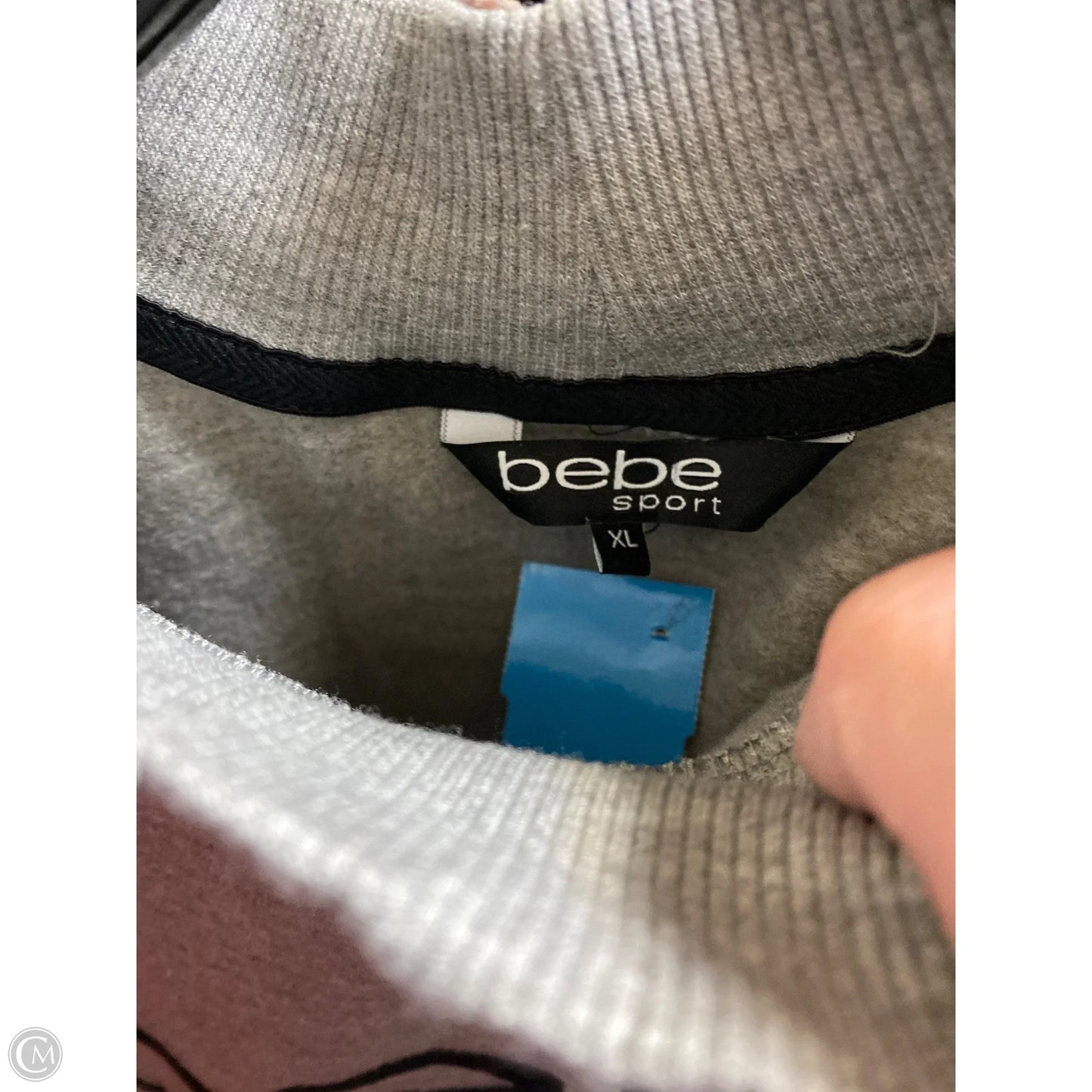 Sweatshirt Crewneck By Bebe In Grey, Size: Xl