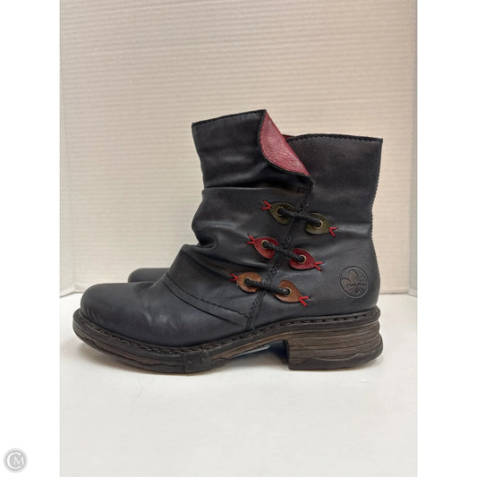 Boots Ankle Flats By Riekers In Navy, Size: 6.5