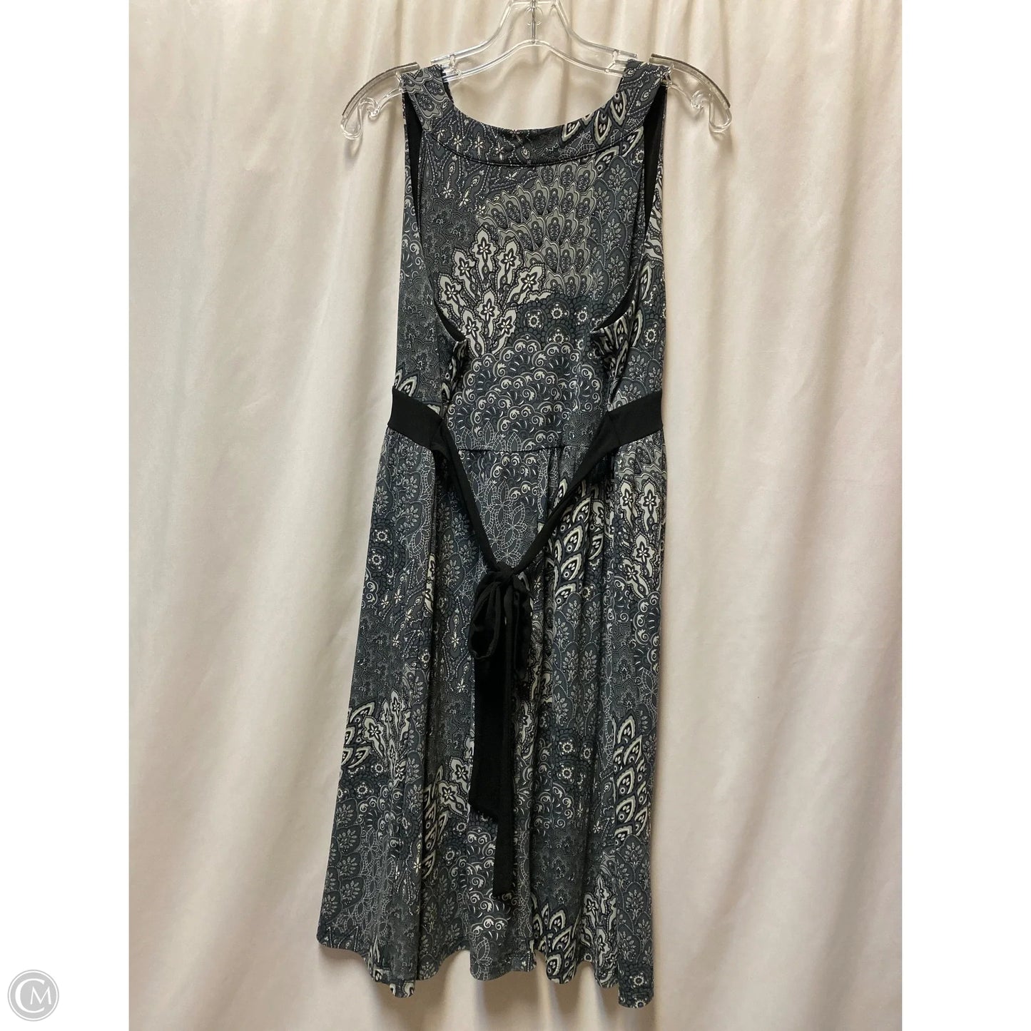 Dress Casual Midi By Apt 9 In Grey, Size: Xl