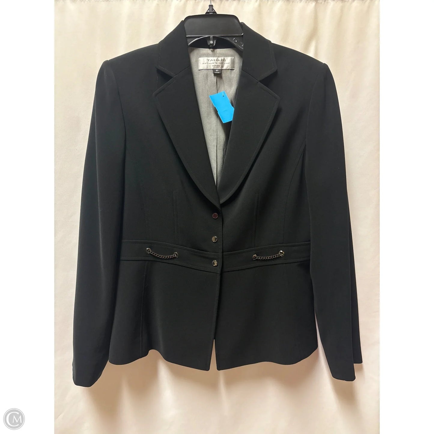 Blazer By Tahari By Arthur Levine In Black, Size: Mp