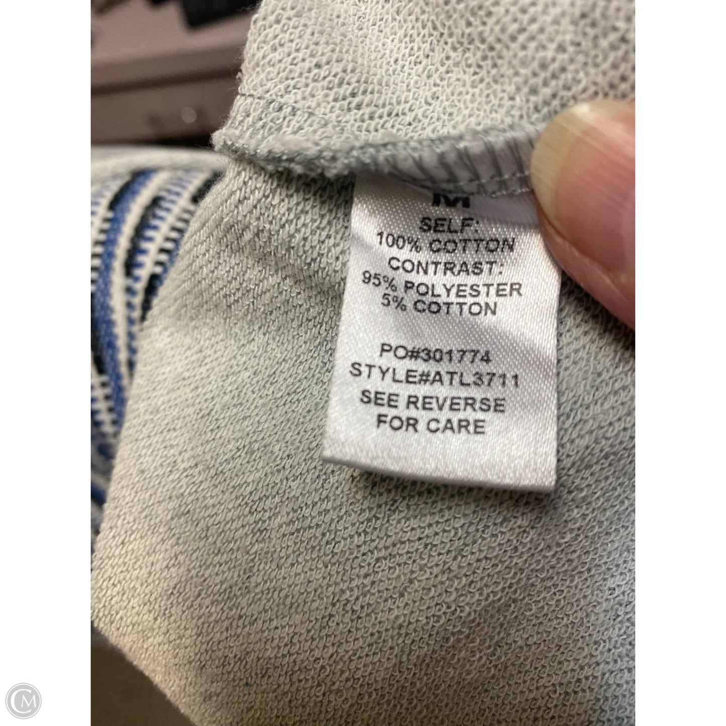 Sweatshirt Hoodie By Promesa In Grey, Size: M