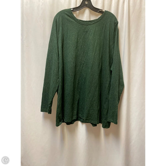 Top Long Sleeve By Sonoma In Green, Size: 3x