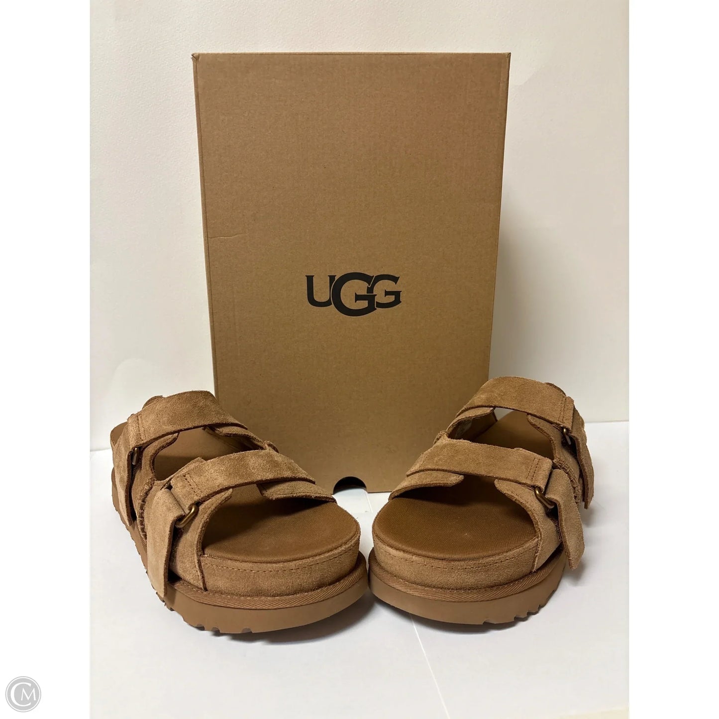Sandals Designer By Ugg In Brown, Size: 10