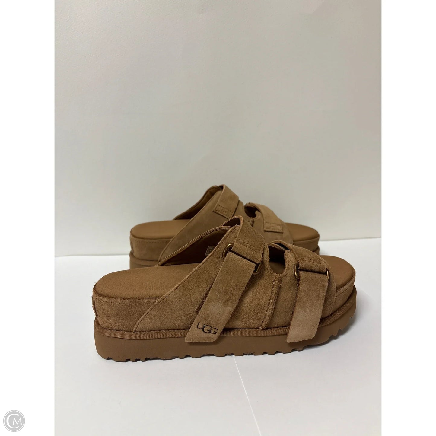 Sandals Designer By Ugg In Brown, Size: 10