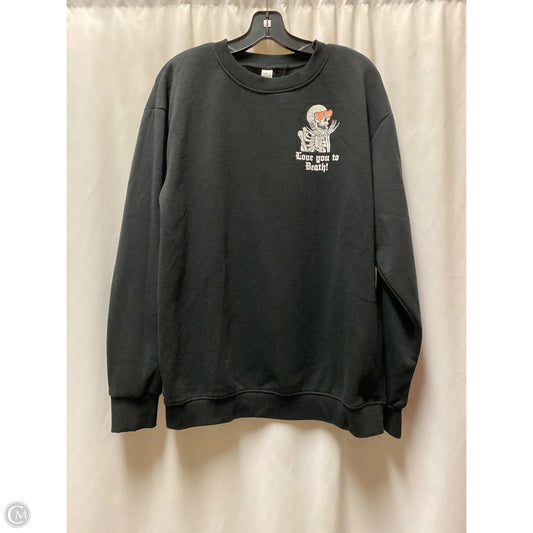 Sweatshirt Crewneck By Clothes Mentor In Black, Size: L