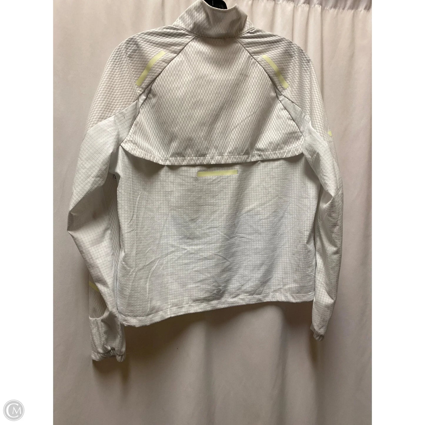Athletic Jacket By Adidas In White, Size: M