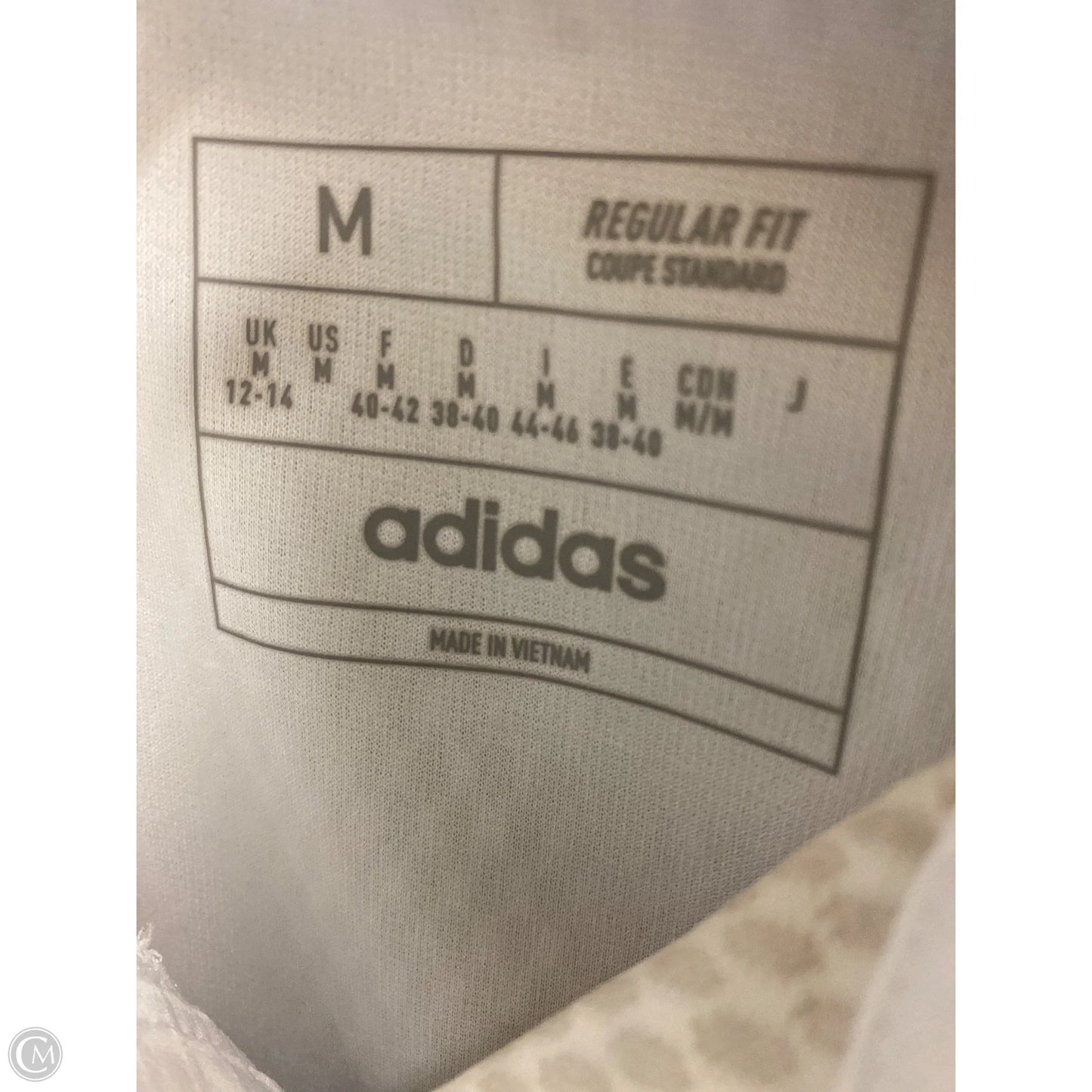 Athletic Jacket By Adidas In White, Size: M