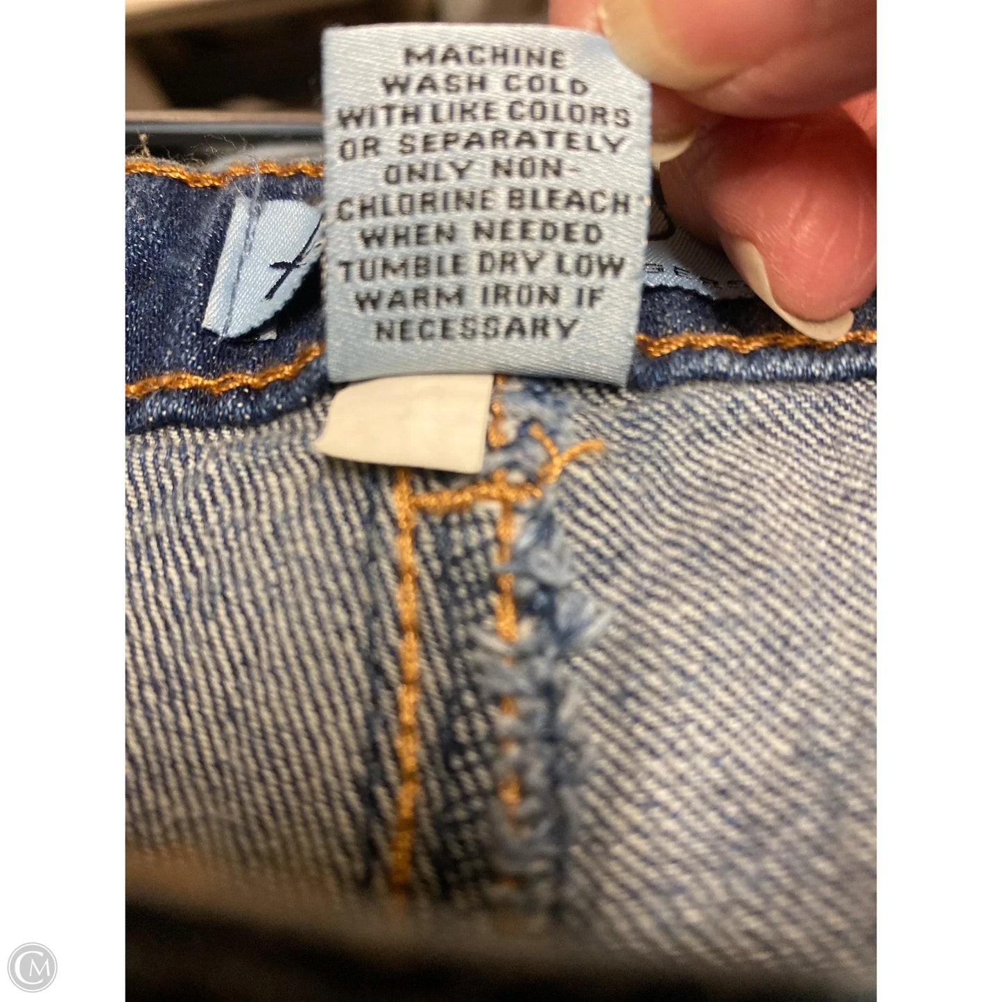 Jeans Straight By Kim Rogers In Blue Denim, Size: 8