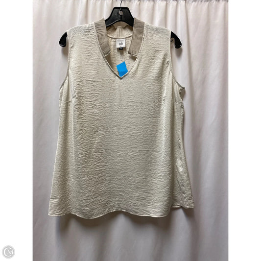 Top Sleeveless By Cabi In Tan, Size: M