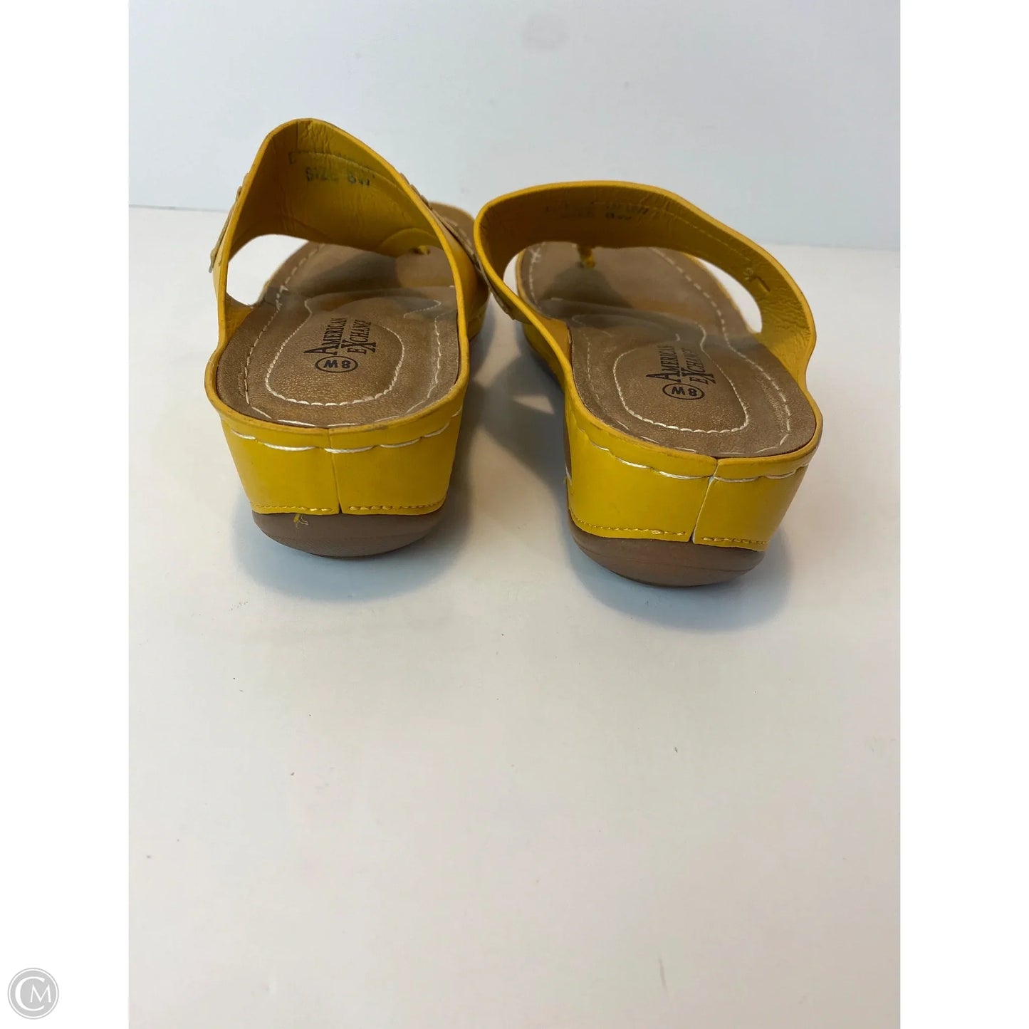 Sandals Flats By Clothes Mentor In Yellow, Size: 8