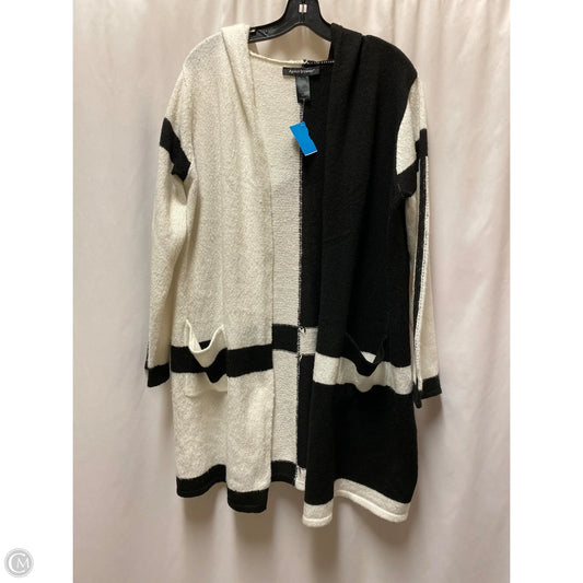 Cardigan By Ashley Stewart In Black & White, Size: 1x