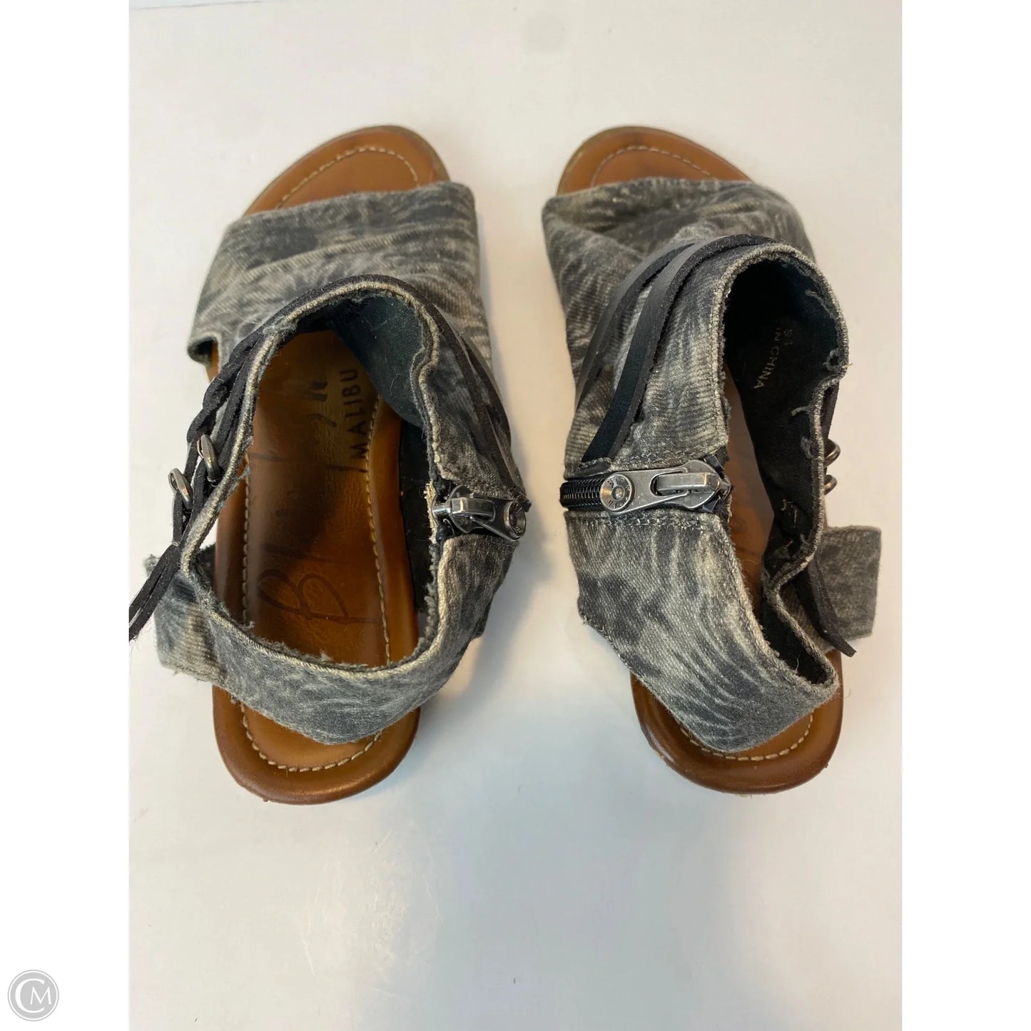 Sandals Flats By Blowfish In Grey, Size: 8.5