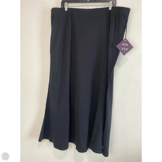 Skirt Maxi By Ava & Viv In Black, Size: 2x