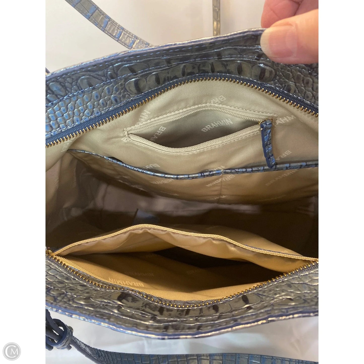 Handbag Designer By Brahmin, Size: Large