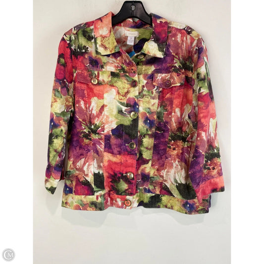 Jacket Other By Chicos In Multi-colored, Size: L