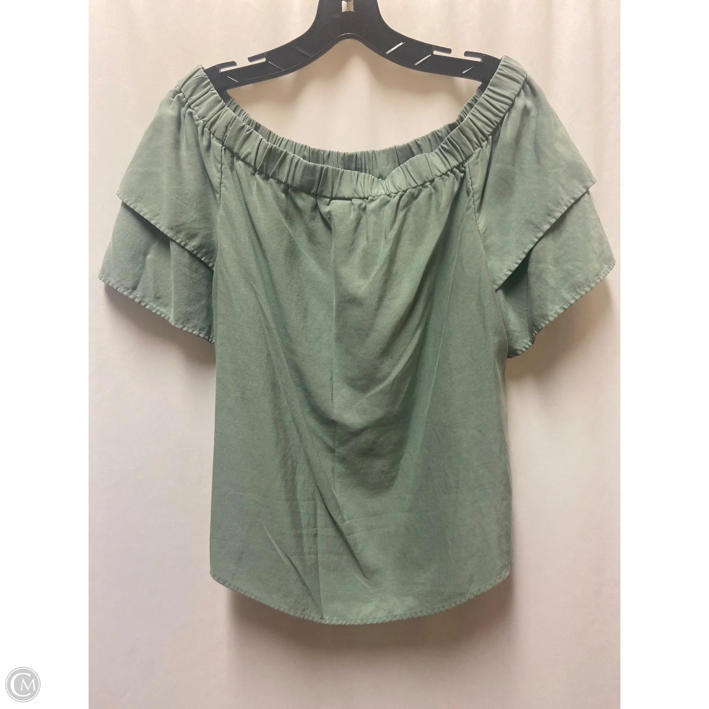 Top Short Sleeve By H&m In Green, Size: L