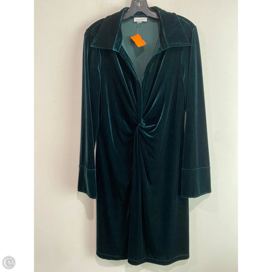 Dress Casual Midi By Calvin Klein In Green, Size: L