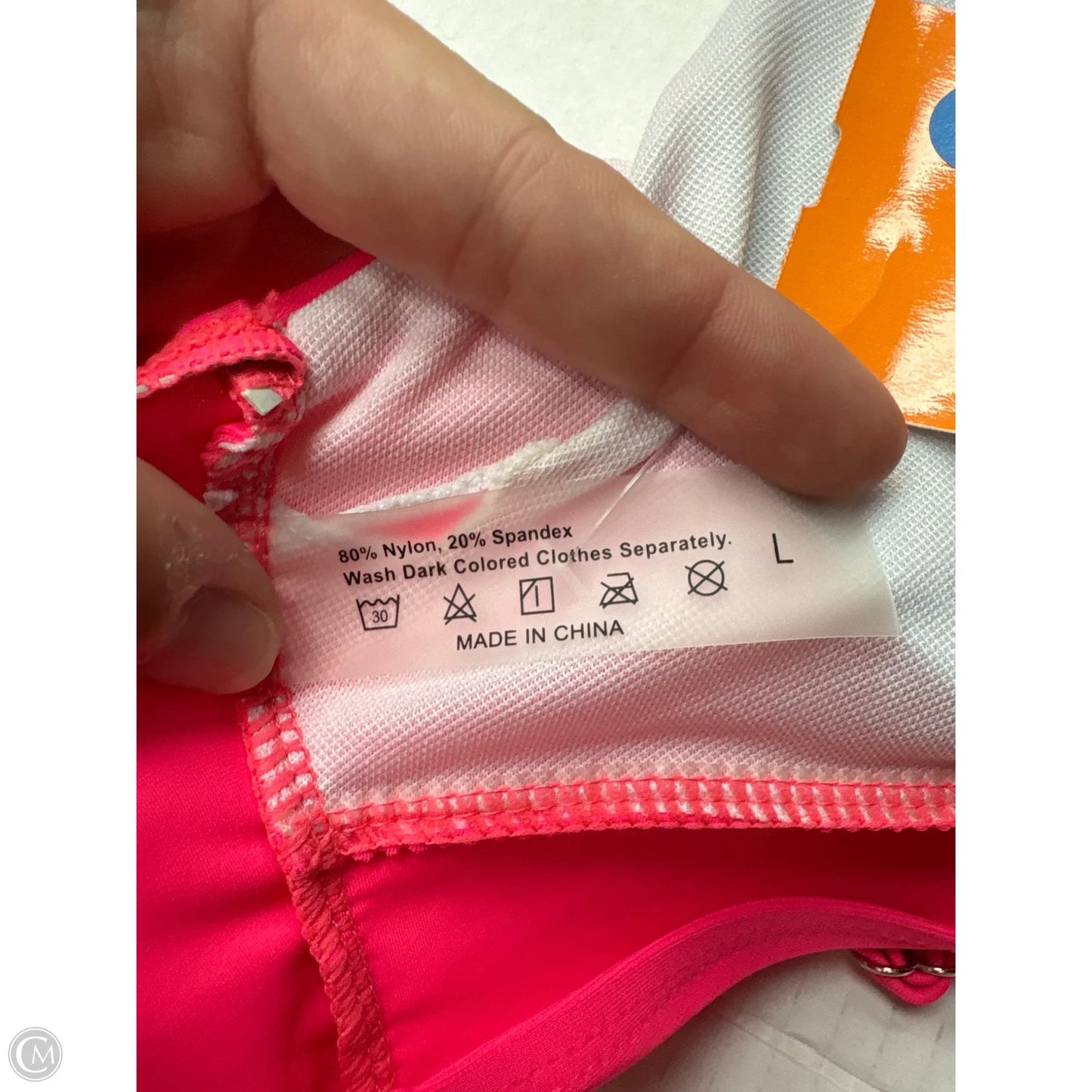 Swimsuit Top By Clothes Mentor In Pink, Size: L