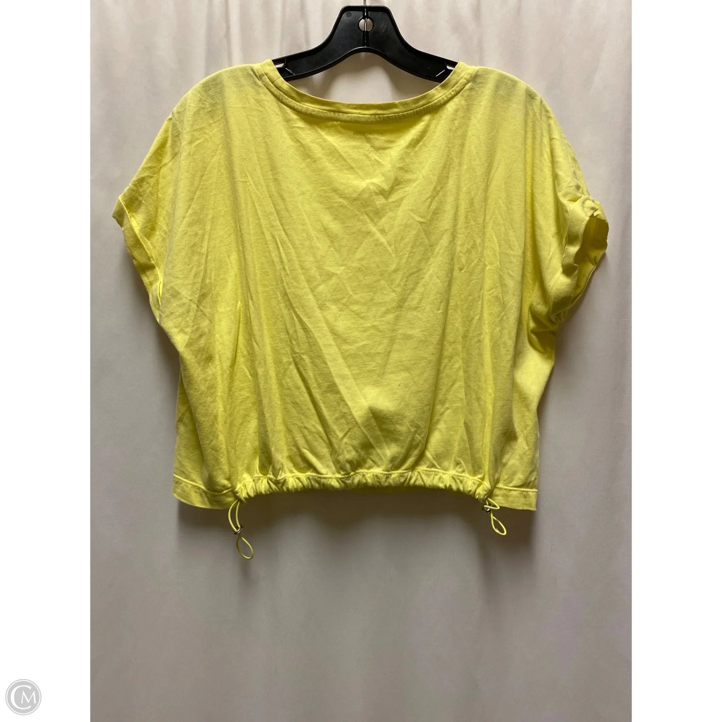 Top Short Sleeve By Calvin Klein In Yellow, Size: L
