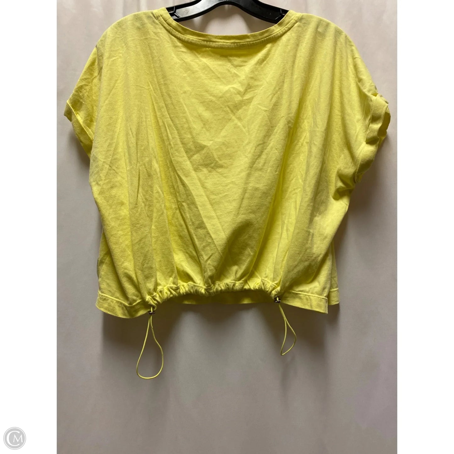 Top Short Sleeve By Calvin Klein In Yellow, Size: L