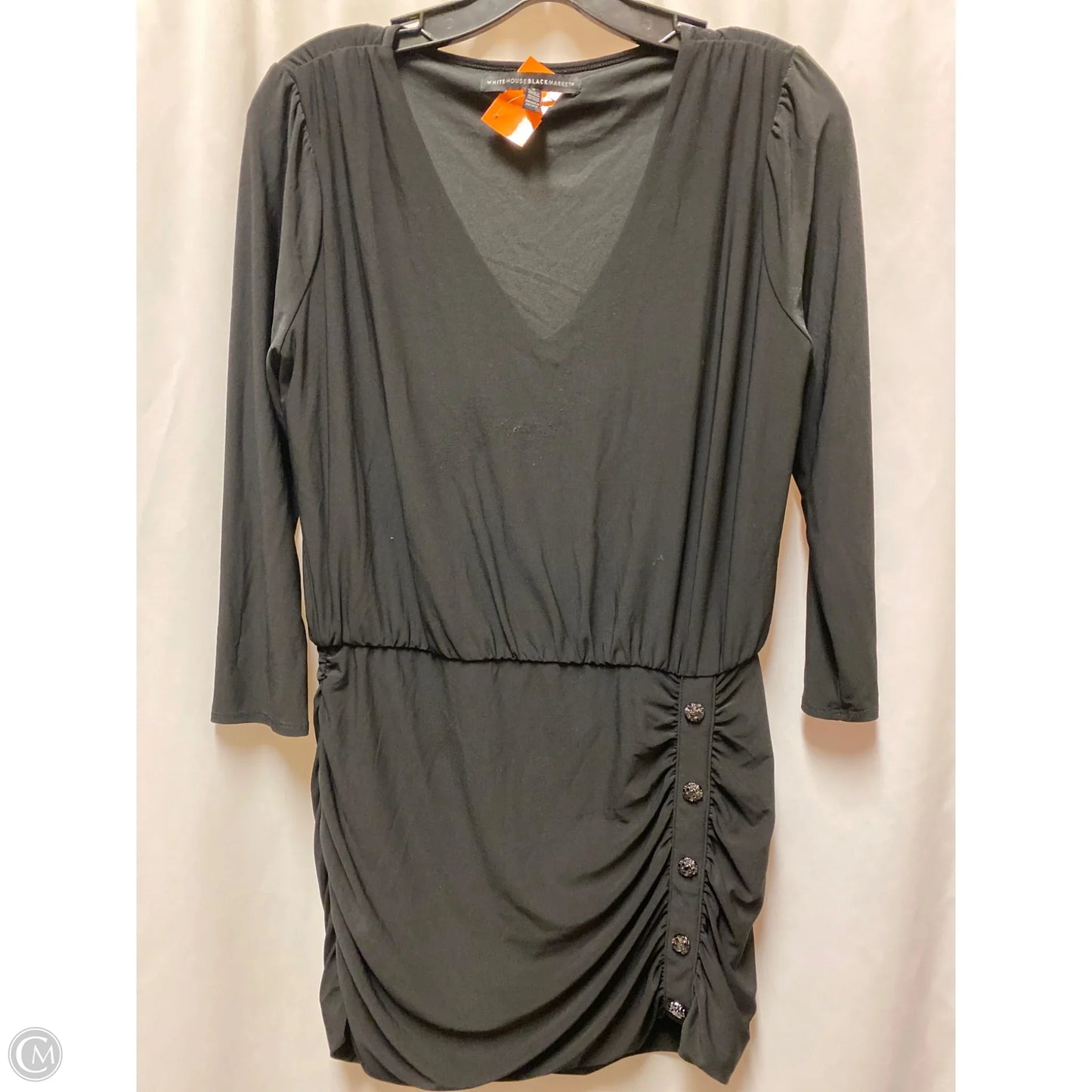 Dress Casual Midi By White House Black Market In Black, Size: S