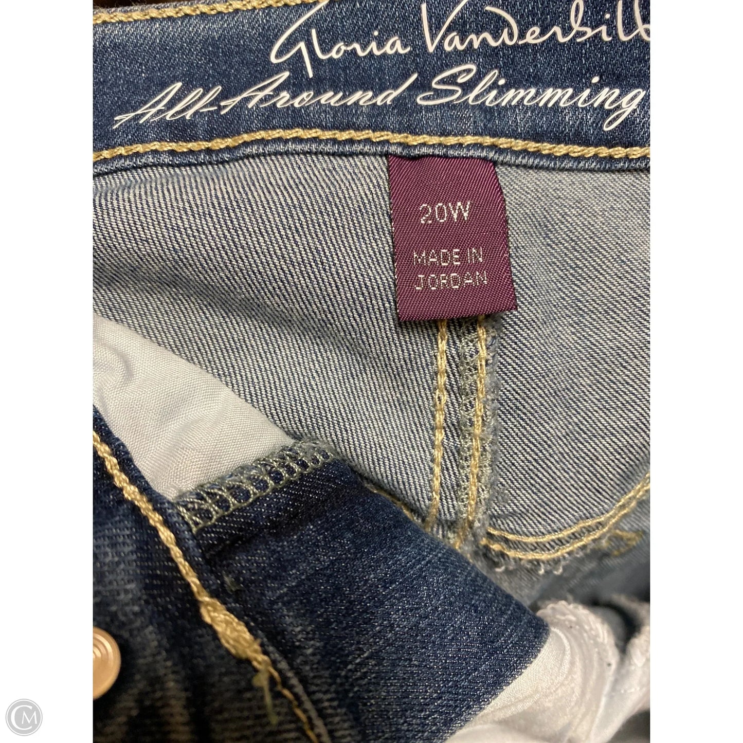Capris By Gloria Vanderbilt In Blue Denim, Size: 20