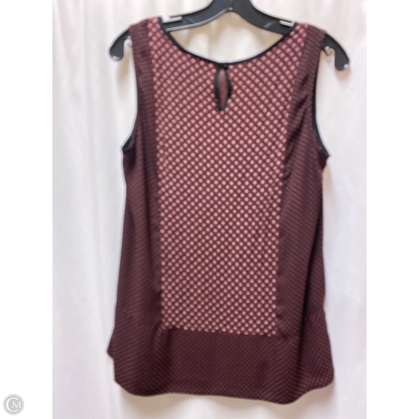 Top Sleeveless By Loft In Black, Size: M