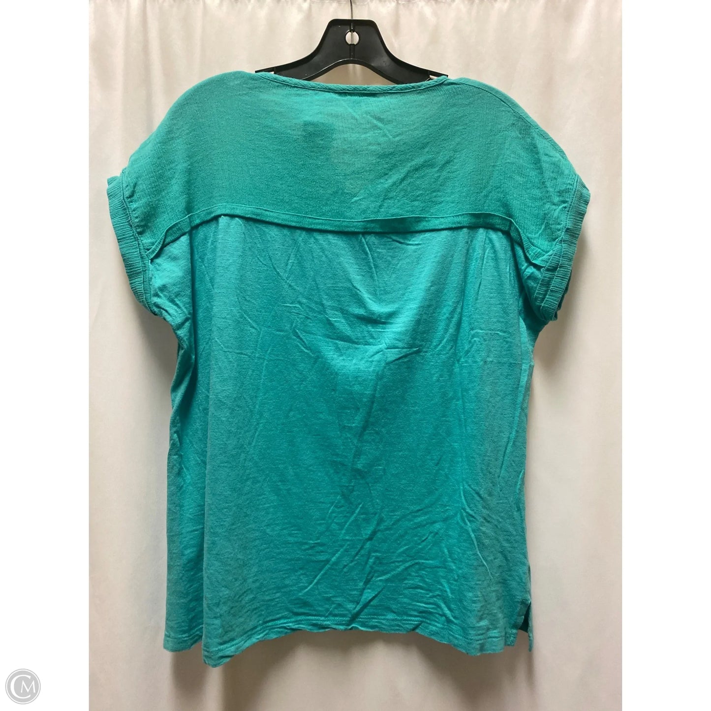 Top Short Sleeve By Hannah In Teal, Size: L