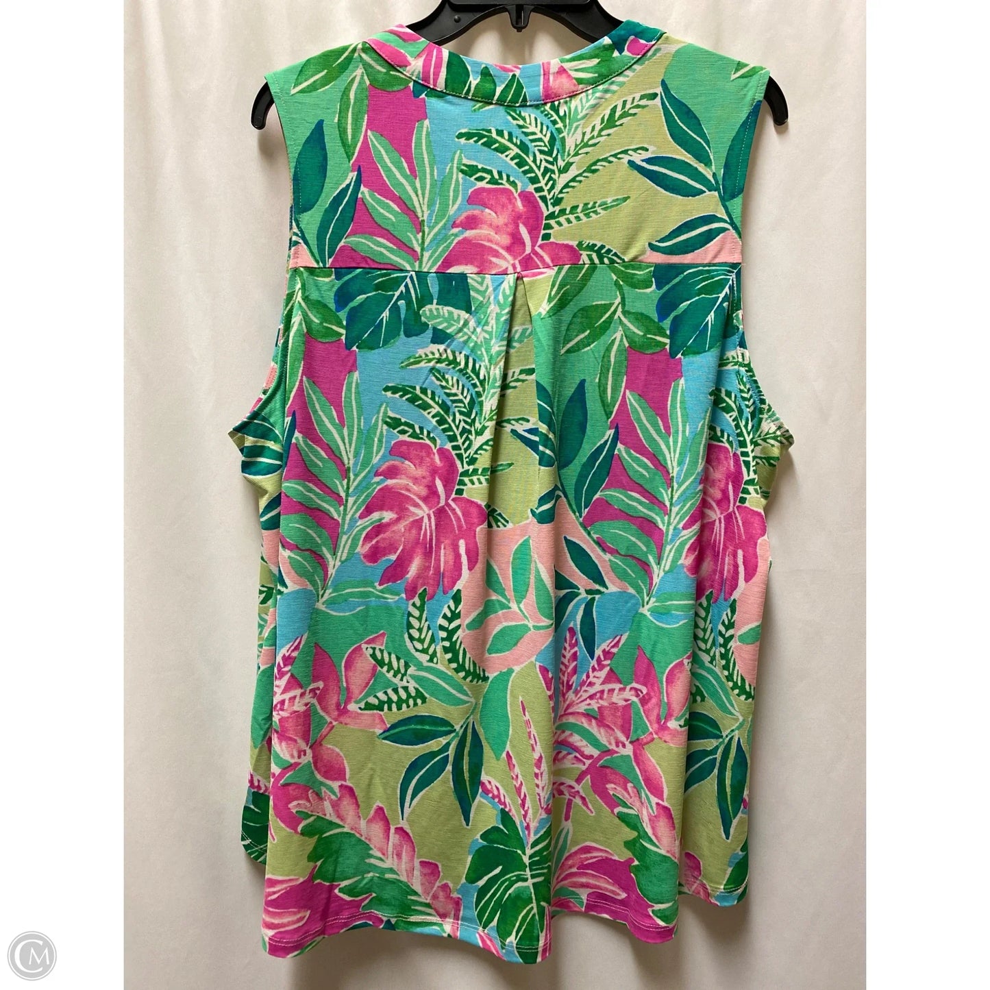 Top Sleeveless By Dear Scarlett In Green, Size: 2x