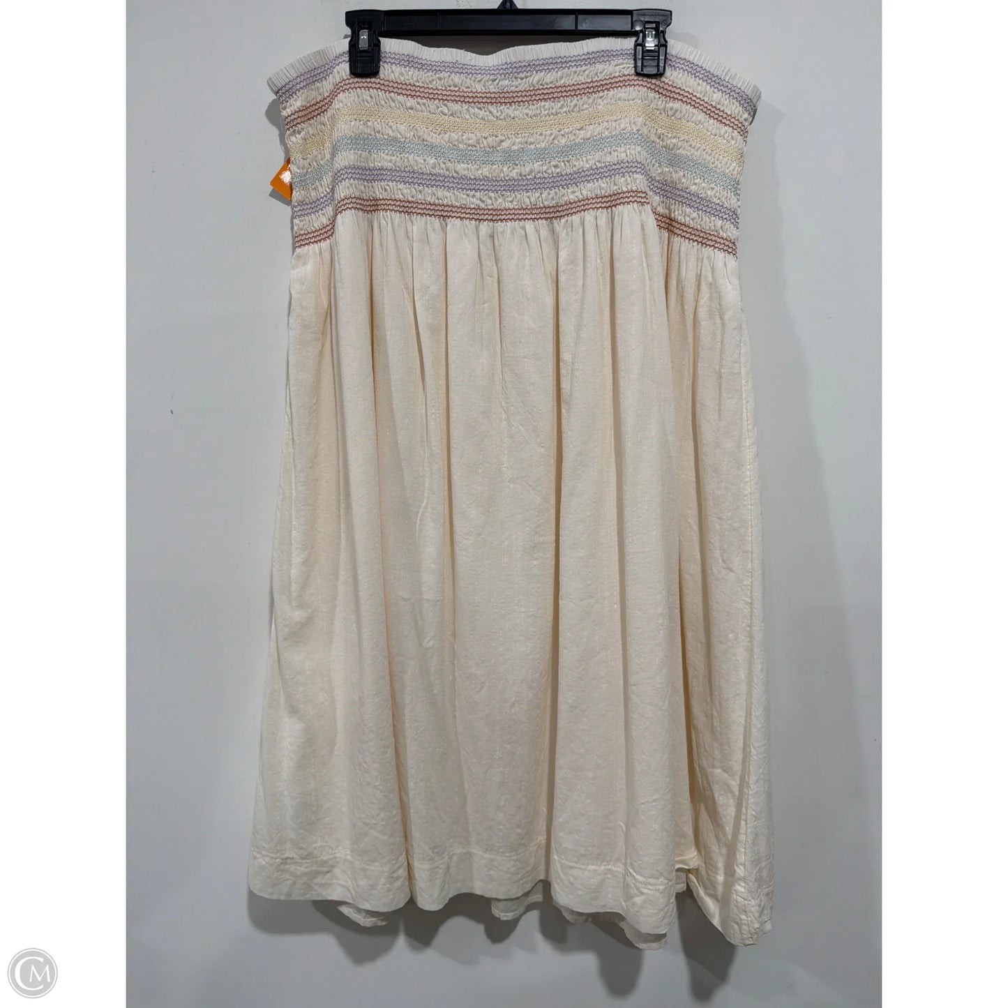 Skirt Maxi By Clothes Mentor In Cream, Size: Xxl