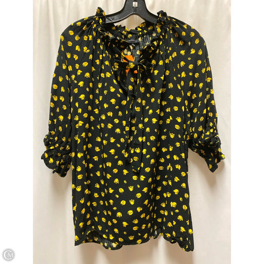 Top Short Sleeve By Who What Wear In Black, Size: Xxl