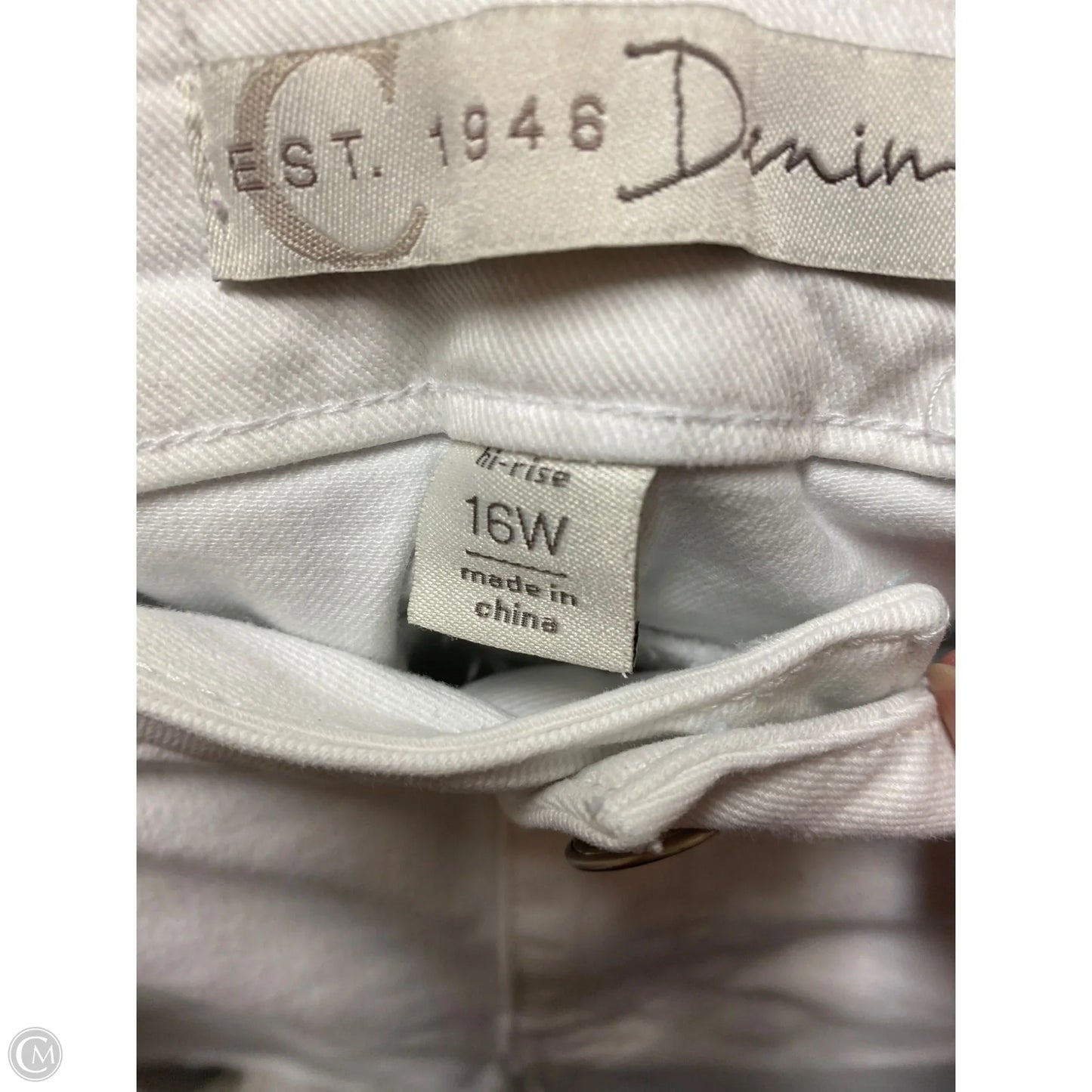 Shorts By Cato In White Denim, Size: 16