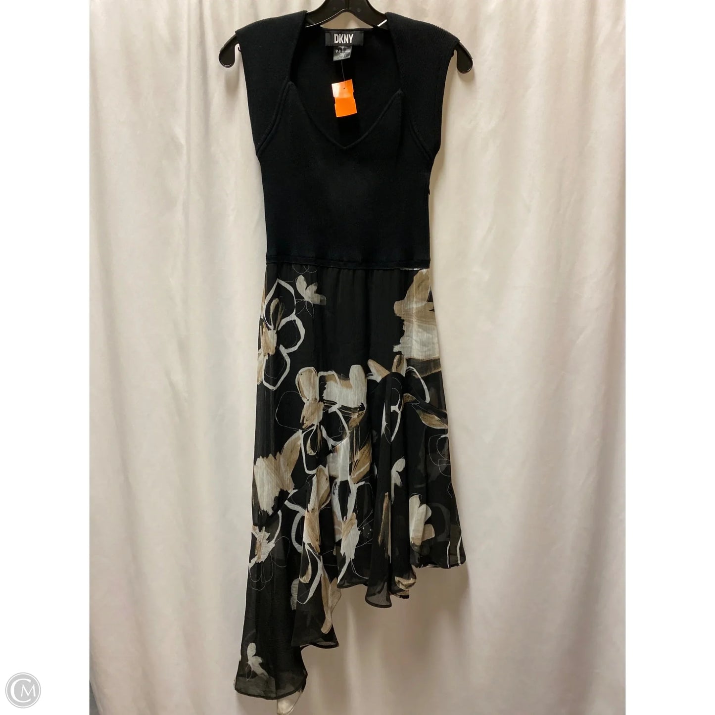 Dress Casual Midi By Dkny In Black, Size: S