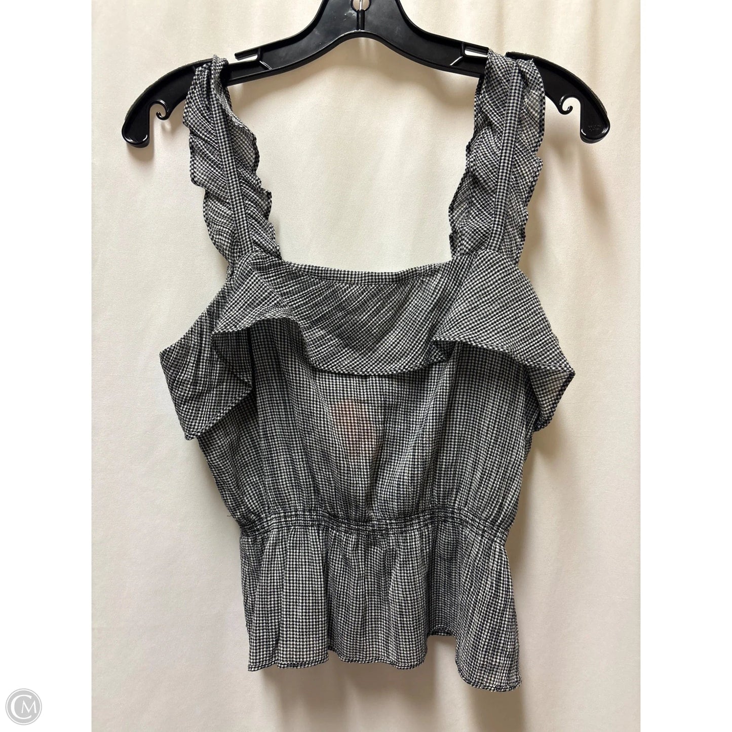 Top Sleeveless By Seven 7 In Black & White, Size: S