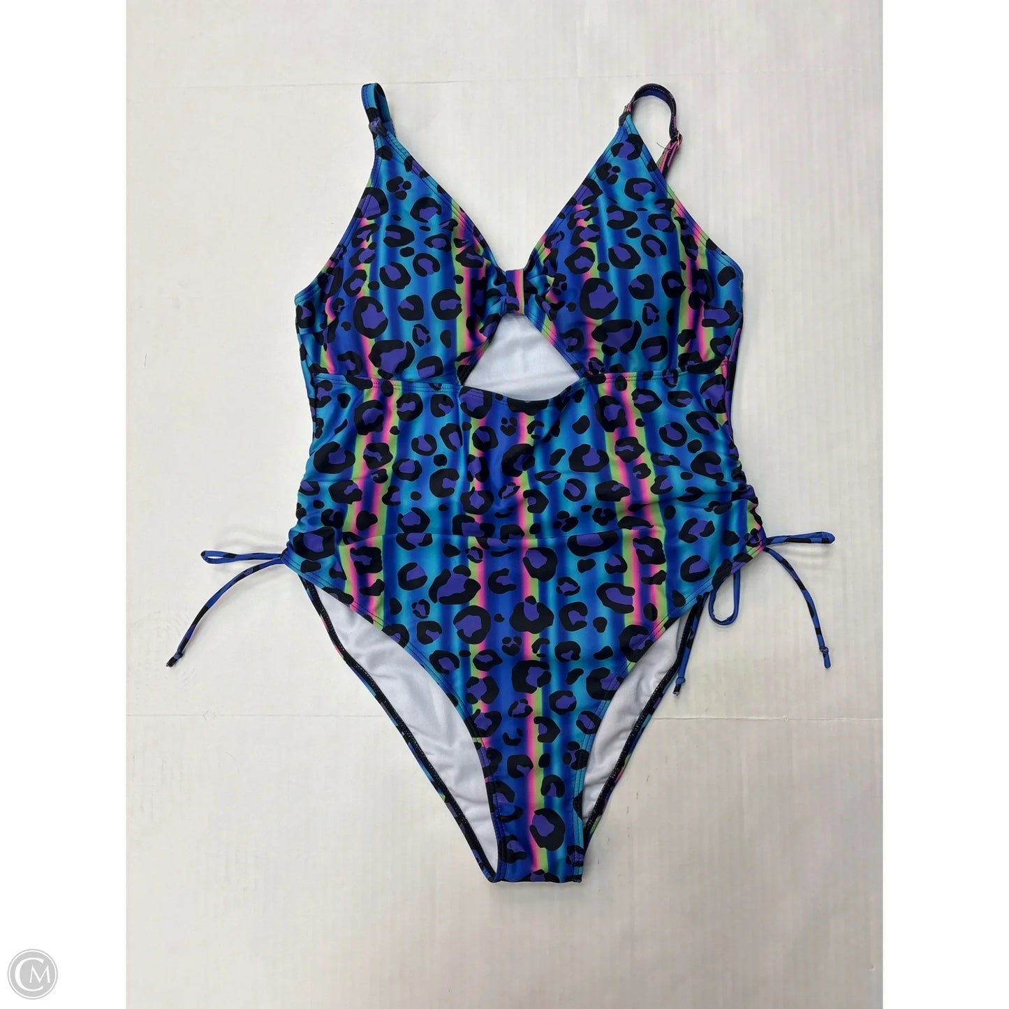 Swimsuit By Clothes Mentor In Blue, Size: 1x
