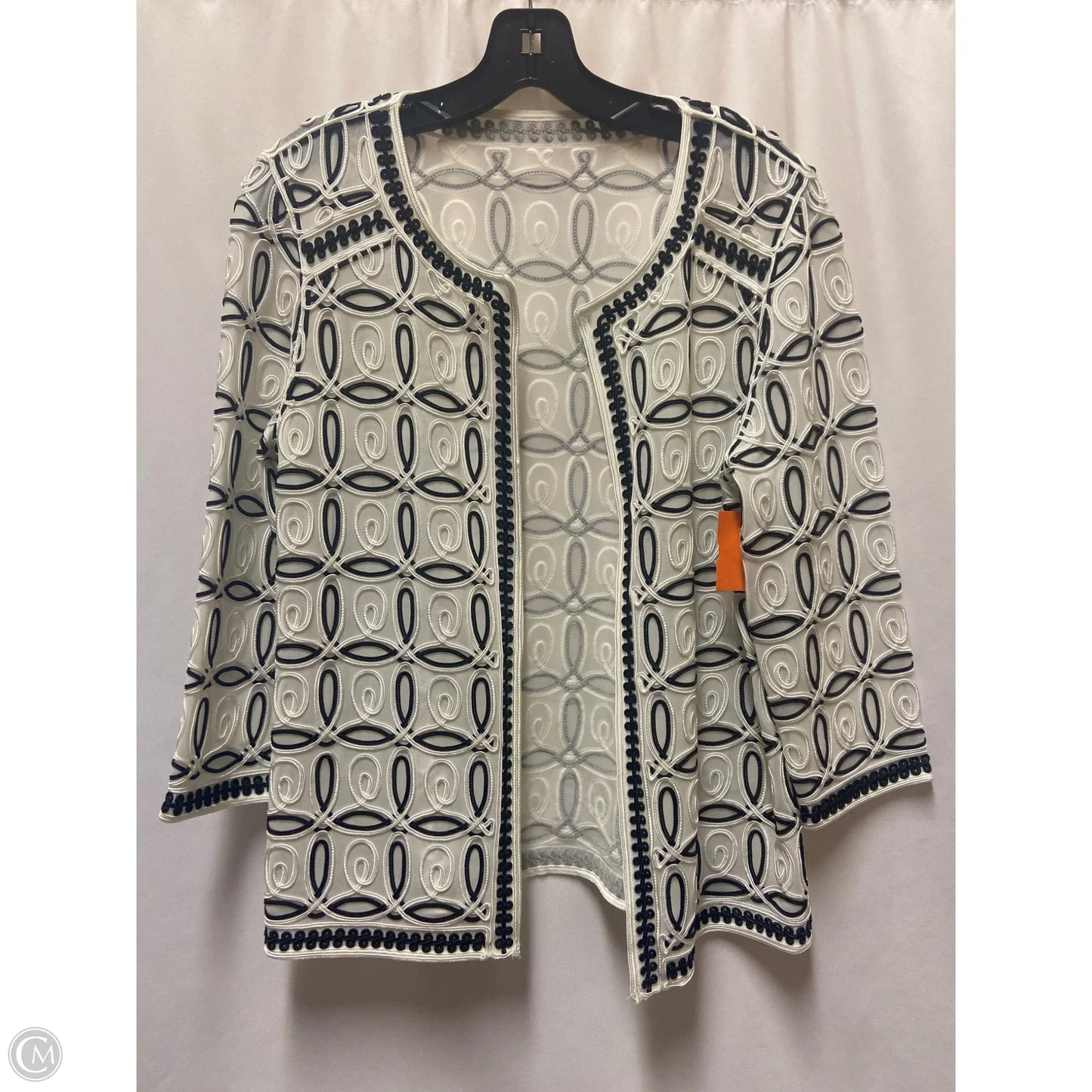 Blazer By Clothes Mentor In Black & White, Size: L