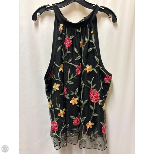 Top Sleeveless By Shein In Black, Size: 3x
